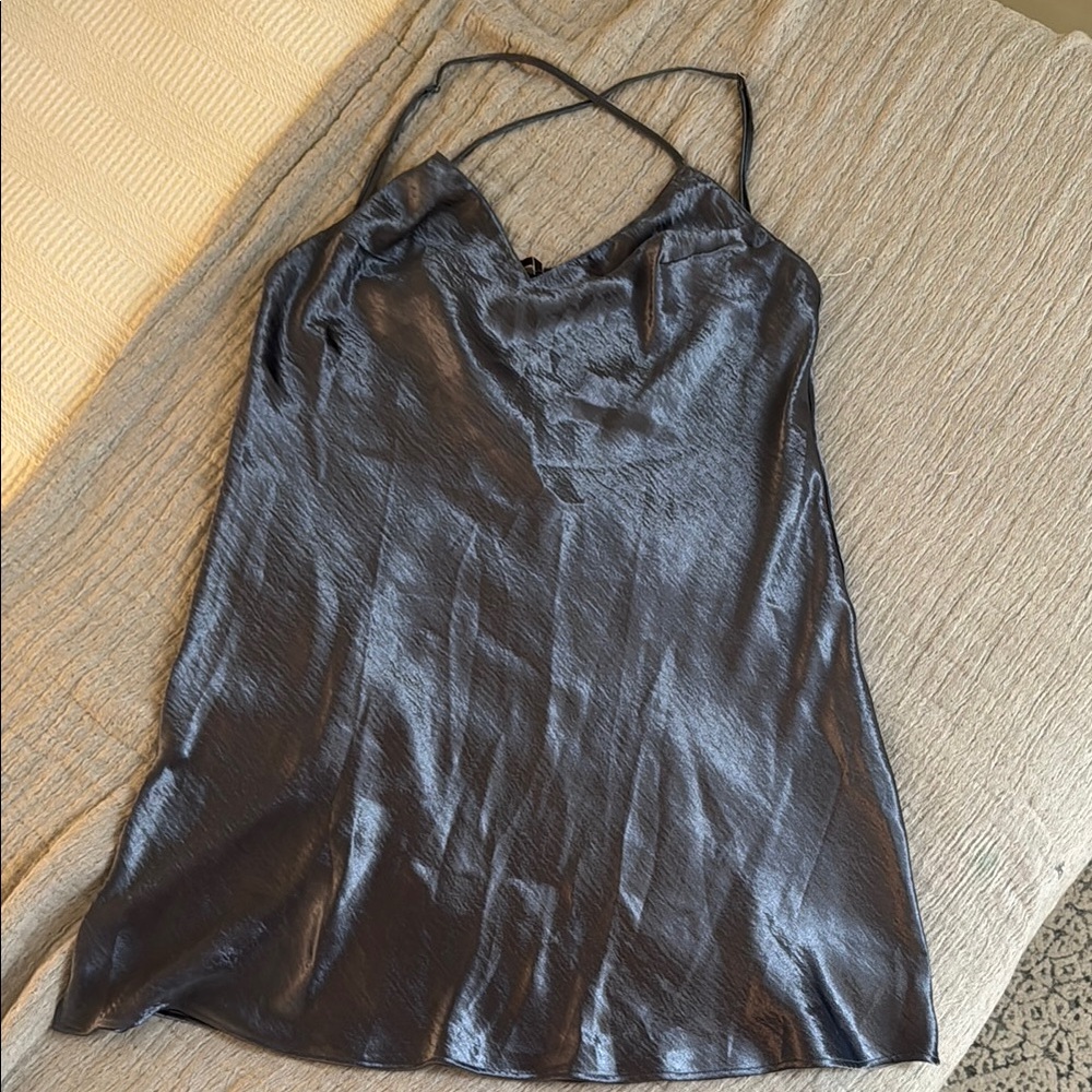 Victoria's Secret Dusty Blue Backless Dress
